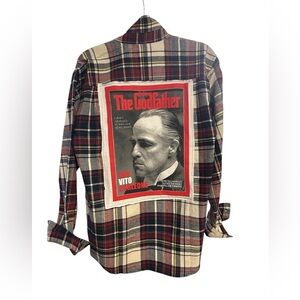 THE GODFATHER custom original ONE OF A KIND oversized boyfriend flannel
